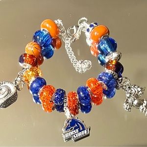 Boise State Broncos Inspired Charm Bracelet
